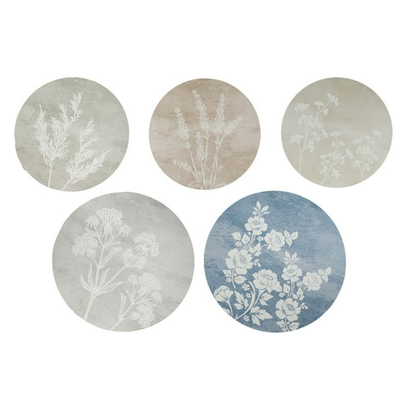 5PCS Bohemian Wooden Wall Hanging Plant Flower Hanging Decoration Pastoral Style