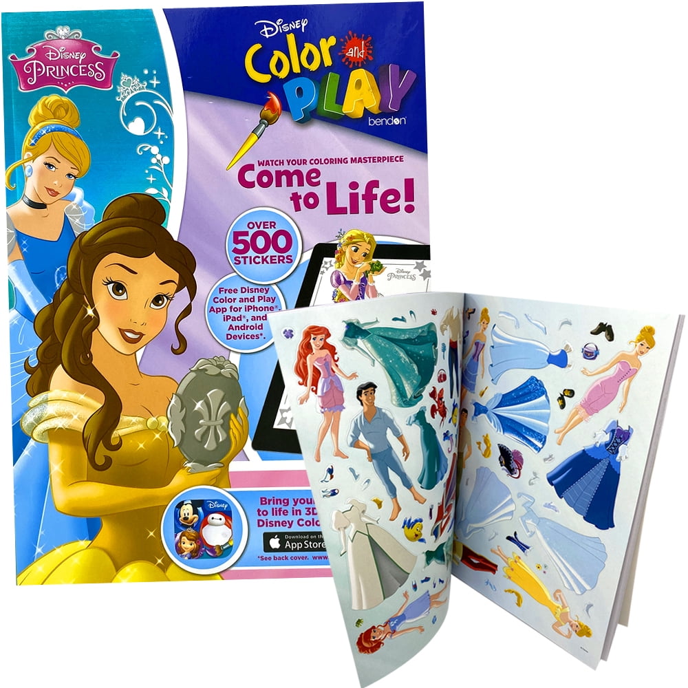 disney princess coloring sticker book activity game play books for