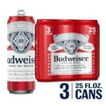 thumbnail image 3 of Budweiser American Lager Beer 3 pack 25 fl oz Aluminum Cans 5% ABV, 3 of 10
