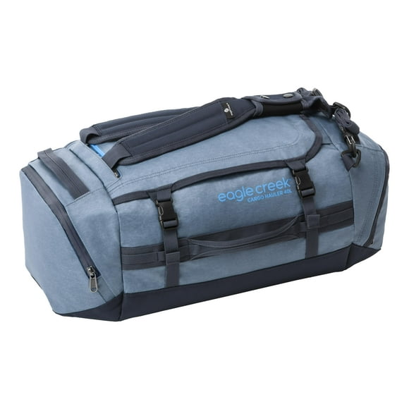 Bolsa De Viaje Eagle Creek Cargo Hauler De 40 L, Fabricada Con Tela De Tpu Resistente Al Agua, Resistente A La Abrasión, Con Correas Para Mochila Y Tapa En U Con Solapas Para Tormentas, Color Azul Gla
