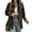 Army Green, variant on Women's Leopard Print Shirt Casual Long Sleeve Button Down Blouse, Fall Winter Fashion Oversized Top Brown M