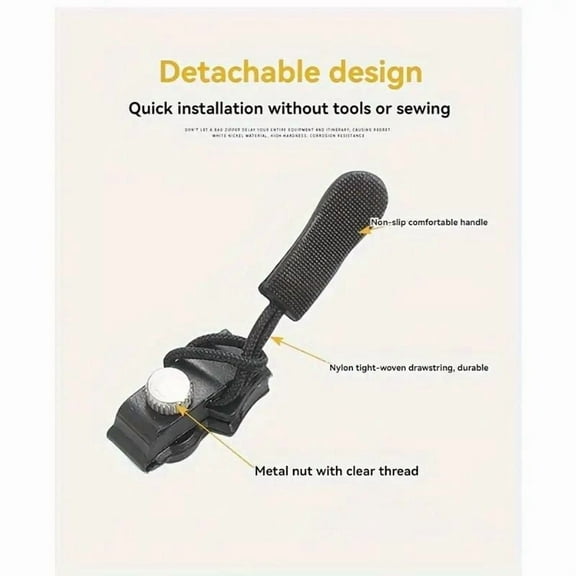 Zipper Repair Kit - No Sew Zipper Fix Kit for Clothes, Bags & Suitcases - 30 Piece Zipper Replacement Kit - Universal Zipper Repair Kit for Jeans, Jackets & Luggage 30pcs