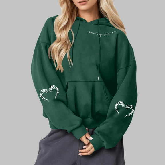 Neewe Womens Hoodies Fall Fashion Outfits Workout Sweatshirts Winter Halloween Oversized Pullover Tops Clothes 2025