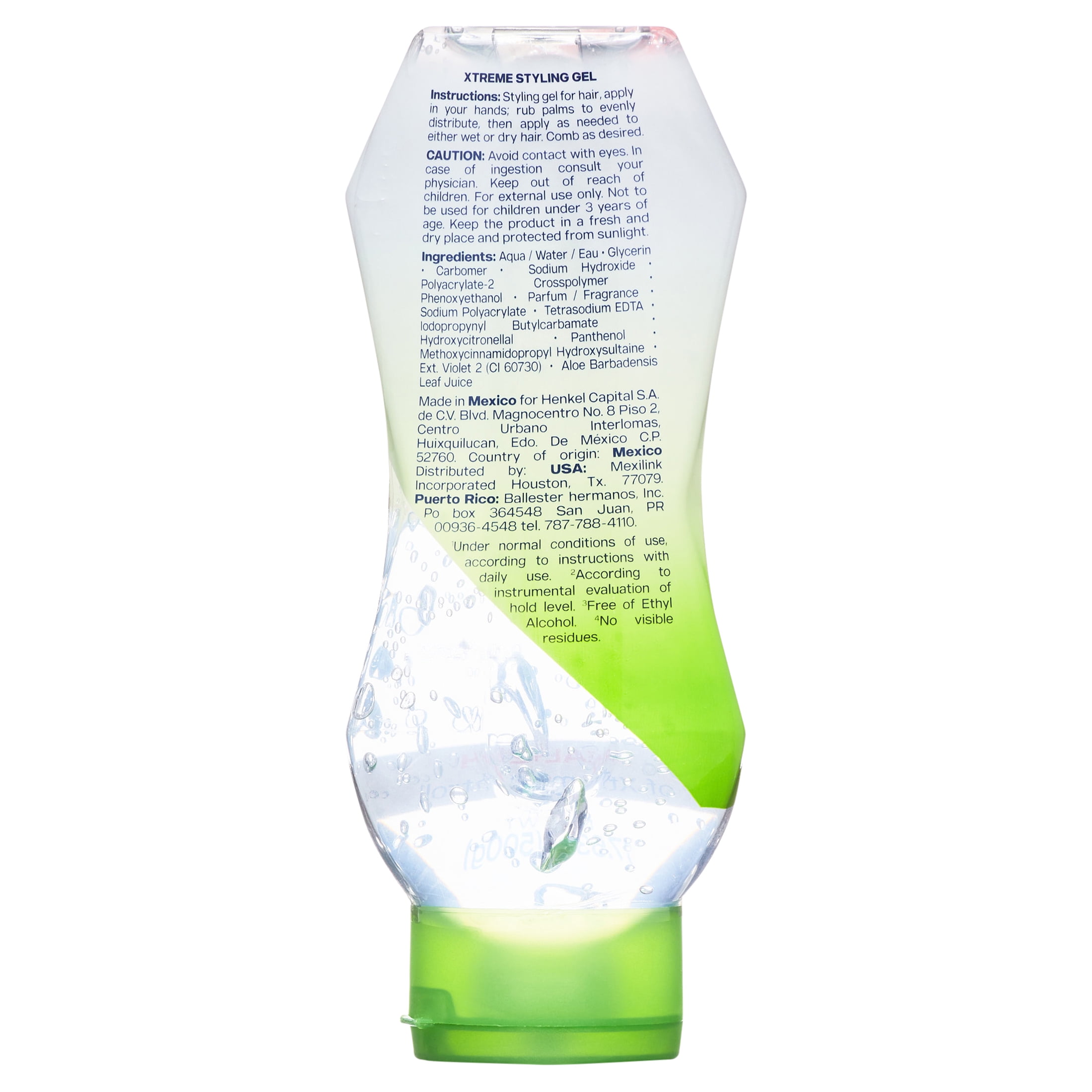 (4 pack) Wet Line Xtreme Professional Extra Hold Styling Gel, Clear, 17.64 oz