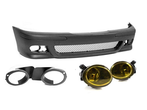 BMW E39 5-SERIES M5 STYLE FRONT BUMPER W// YELLOW FOG LIGHTS