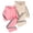 Pink Beige, variant on Fdqin Girls Fall Outfits 4 Pcs Hoodies for Teen Girls Long Sleeve Crop Sweatshirt Top and Jogging Sweat Pants Set Pink Beige 11-12 Years