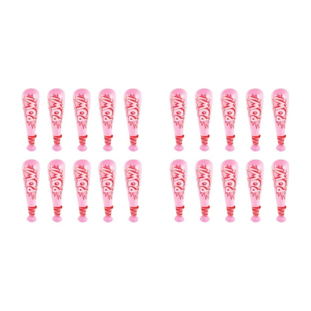 Bewildely 10 bolsas de palos inflables coloridos, martillo inflable ligero de juguete para niños, palos de trueno inflables, juguetes para rosa 2Conjunto