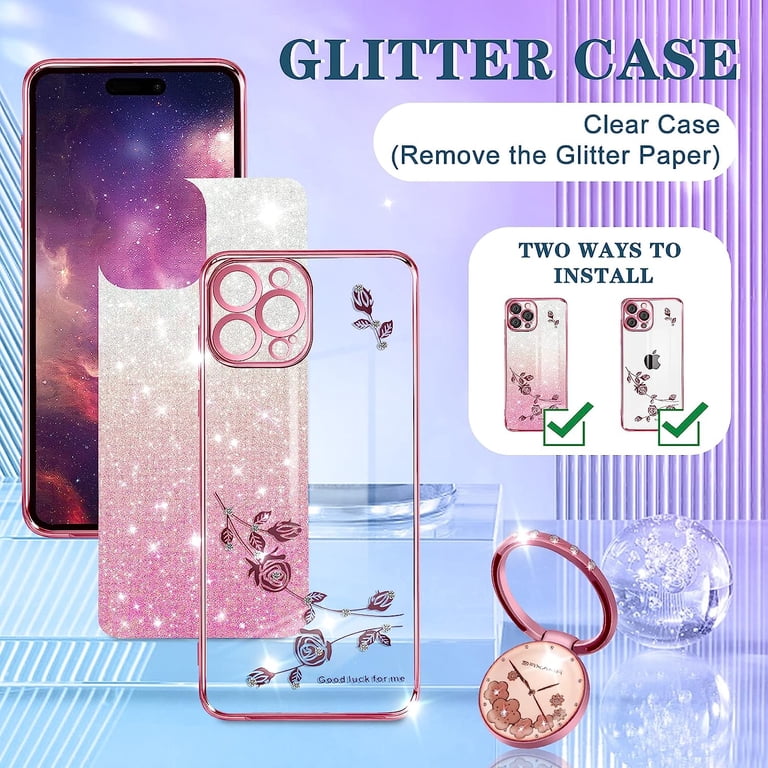 DEFBSC Case For IPhone 11, Cute Pink Bow Cherry Print Aesthetic Trendy