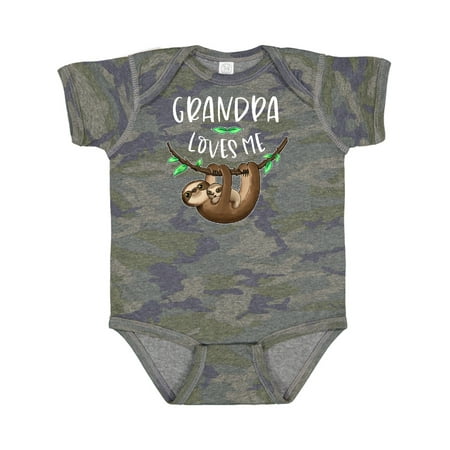 

Inktastic Grandpa Loves Me Cute Sloth and Baby Gift Baby Boy or Baby Girl Bodysuit