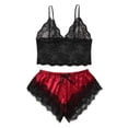 thumbnail image 1 of Gibobby Ropa interior mujer sexy Conjunto de Lencería Sexy para Mujer Ropa Interior de Encaje Interior con Cuello V Ropa de Dormir(Rojo, M), 1 of 5
