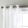 thumbnail image 2 of Lanco Rissa Clip Dot Semi-Sheer, Set of 2 Curtain Panel Pair, Grommet, White, 2" Header Size, Semi-Sheer, 37 x 84", 100% Polyester, 2 of 4