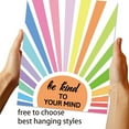 thumbnail image 3 of 1 Pc Mental Health Poster Be Kind to Your Mind Therapy Office Decor Boho Rainbow Sun Wall Art Unframed Counseling Office Must Haves for Treatroom Clinic Hosptial 11x13.8inch(28x35cm) DIY, 3 of 6