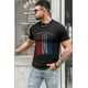 thumbnail image 3 of ABPHQTO Camiseta de manga corta para hombre de la Fuerza Aérea de la bandera de EE. UU. Negra para hombre, 3 of 4