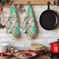 thumbnail image 6 of Easter Bunny Eggs Kitchen Towels Set of 3, Spring Pink Flowers Country Cabin Green Plaid Absorbent Dish Towels for Kitchen, Microfiber Hand Towel, Quick Drying Tea Towel for Cleaning Dishcloths, 6 of 7