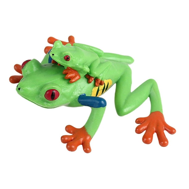 Figura de rana, figuritas de rana, juguete decorativo, colección, modelo animal realista, juguete 3 cm x 55 cm x 7 cm