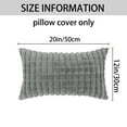 thumbnail image 5 of REGALWOVEN 2pcs Checked Faux Fur Plush Throw Pillow Covers Solid Soft Fuzzy Cozy Pillowcases Grey 12" x 20", 5 of 6
