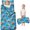 Monster Cartoon Truck Blue Pattern-1, variant on Monster Cartoon Truck Blue Pattern Teens Toddler Nap Mat with Pillow, Sleeping Mat Bag for Preschool Daycare 59"x22"