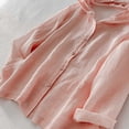thumbnail image 3 of JUSLIO Hoodies for Women Full Button Front Chest Patch Pocket Breathable Sun Protection Shirt,Linen Hooded Drawstring Collar Hoodies Sweatshirts Pink M, 3 of 9