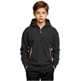 thumbnail image 5 of Cethrio Boys Half Zip Hoodies Size 9-10 Years, Pullover Long Sleeve Casual Fleece-lined Boys Hooded Sweatshirts Black, 5 of 8