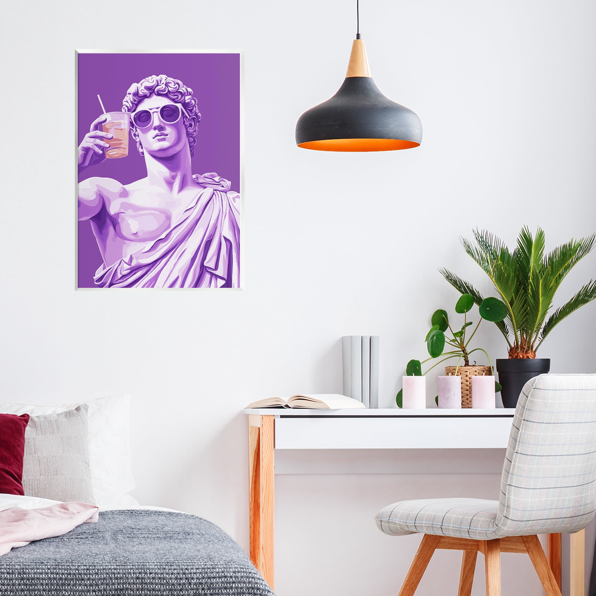 Stupell Industries Greek Statue Cheers Wall Plaque Art, design by Andreas Magnusson