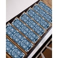thumbnail image 3 of Blue Flower Stair Treads Non Slip for Steps Boho Vintage Floral Leaf Branch Summer Plant 15 Pcs Reusable Adhesive Stair Runner Mats for Dogs Elders Carpet Treads Rugs for Staircase 8x30 In, 3 of 7