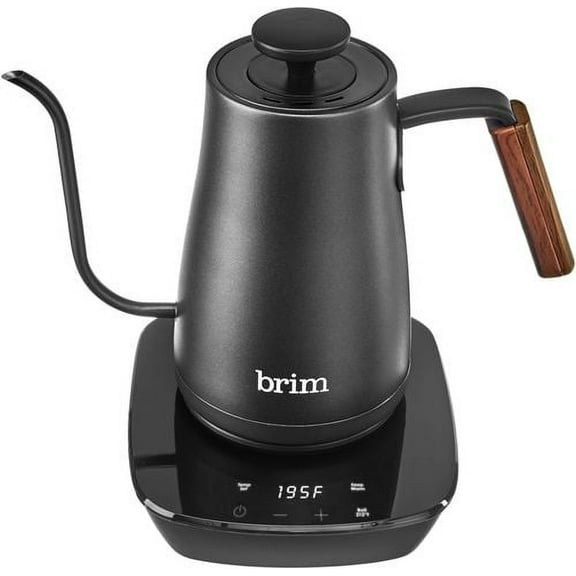 Brim Precision Temperature & Perfect Pour Intuitive Touch Gooseneck Kettle Stainless Steel #50029