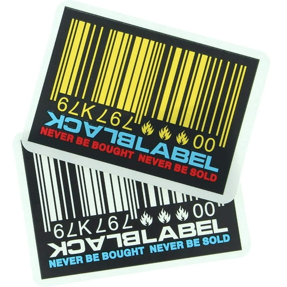 Black Label Barcode Decal Single Assorted