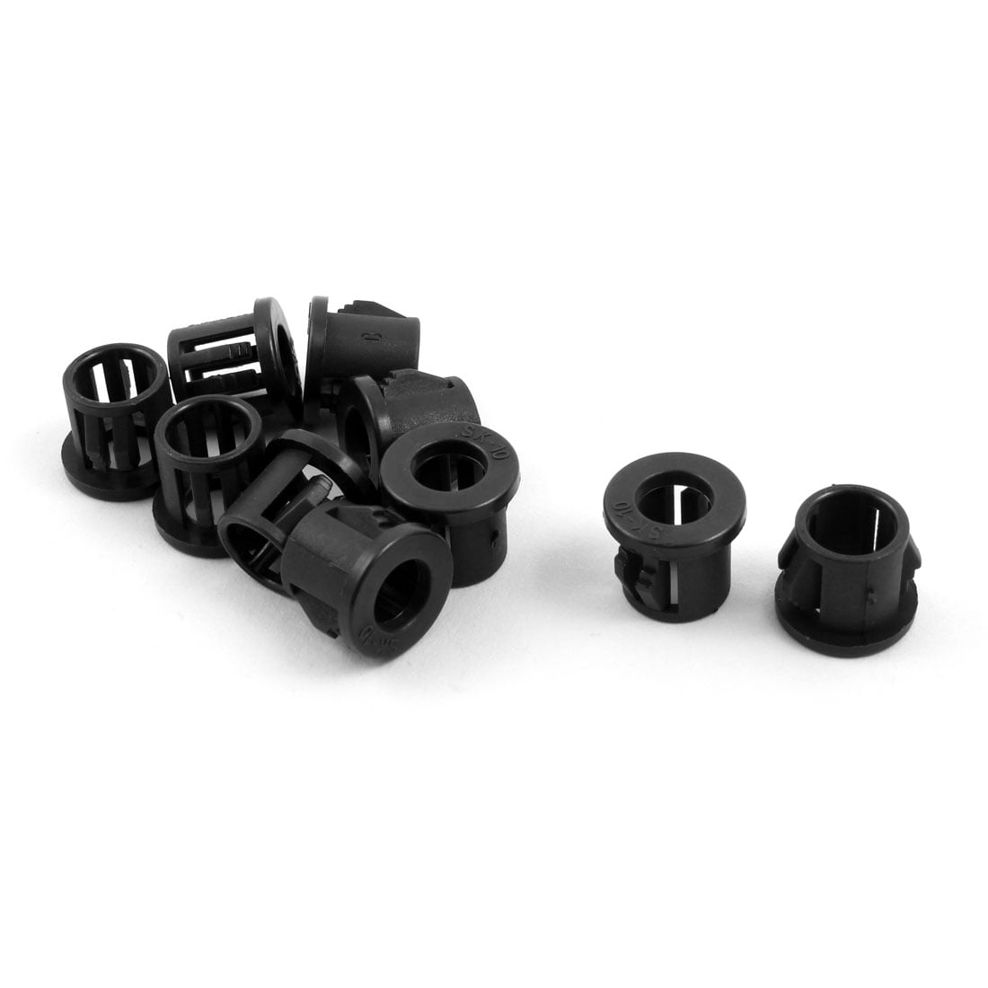 uxcell Hold Plugs,100pcs 8mm Mounted Dia Snap in Cable Hose Bushing Grommet Protector Black
