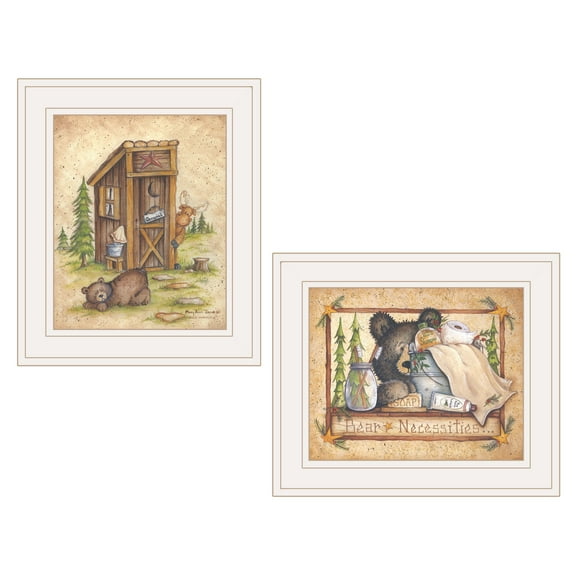 BearStill Waiting 2-Piece Vignette by Mary Ann June Wood Multi-Color