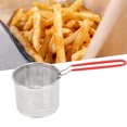 thumbnail image 1 of Deep Fryer Basket, Round Stainless Steel Deep Fryer Basket With Heat  Handle,  Kitchen Cooking Strainer Colander For Home Restaurant, 1 of 8