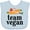 AE-Light Blue, variant on Inktastic Vegetarian Team Vegan Boys or Girls Baby Bib