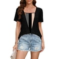 thumbnail image 2 of Tnhcen Women's Color Block Print T-Shirt, Short Sleeve Round Neck Casual Blouse, Loose Fit Summer Top with Trendy Design in Sizes S-3XL, 2 of 7