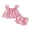 Pink, variant on BemeyourBBs Newborn Baby Girls Summer Clothes Infant Baby Girls Smocked Outfits Cute Bow Print Flying Short Sleeve Babydoll Tunic Shirt Tops and Bubble Bloomer Shorts Set