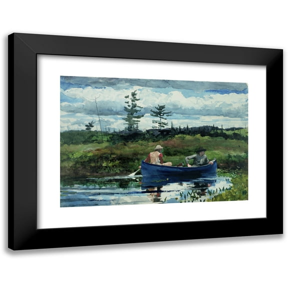 Winslow Homer 14x11 Black Modern Framed Museum Art Print Titled - The Blue Boat (1892)