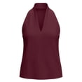 thumbnail image 5 of hotojiny Womens Tops Summer Spring Tunic Dressy Casual Blouses Business V Neck Cute Short Sleeve Shirt Office Wear, 5 of 7