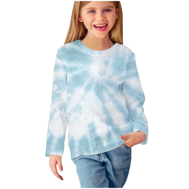 WRKEKC Chemises à Manches Longues pour Filles, T-Shirts à Manches Longues pour Filles, Chemises Imprimées à Manches Longues pour Filles, Blouses Décontractées Élégantes à Col Rond