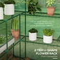 thumbnail image 4 of Outsunny 4.6' x 4.7' Small Portable Walk-In Greenhouse w/ Shelves, Green, 4 of 10