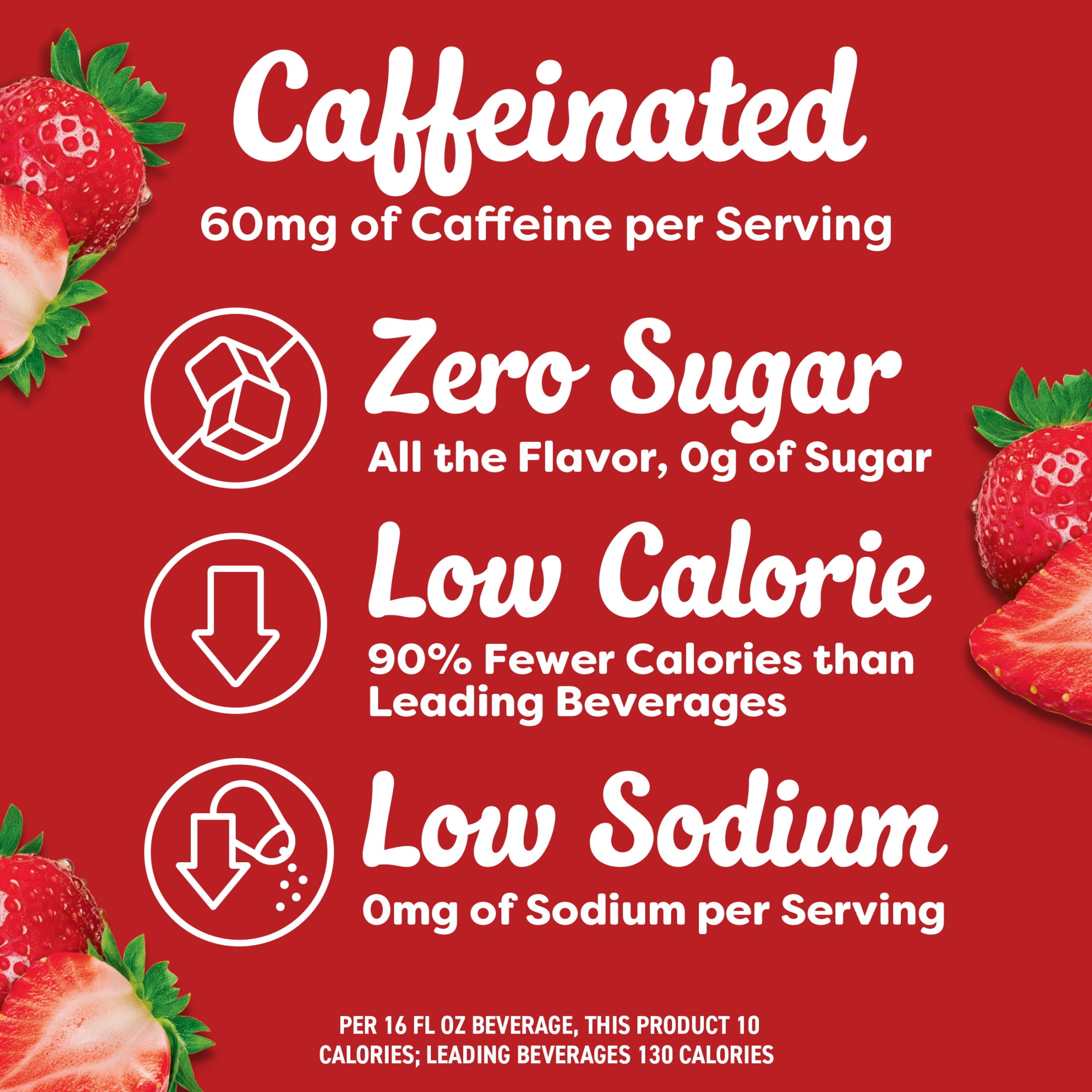 Crystal Light Drink Mix with Caffeine, 10 Packets, for Convenient On-the-Go Flavorful Hydration, Wild Strawberry artificial flavor, Zero Sugar, 1.1 oz