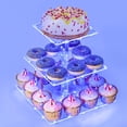 thumbnail image 5 of OnDisplay 3 Tier LED Light Clear Acrylic Appetizer/Cupcake Tower Display Stand, 5 of 7