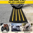 thumbnail image 3 of 50 Ton 48 In Rubber Driveway Curb Ramps 3-Pack Heavy Duty Low Profile Car Ramp with Drainage Channel for Garage and Threshold, 3 of 7