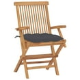 thumbnail image 3 of vidaXL Patio Chairs Outdoor Bistro Folding Chair with Cushions Solid Wood Teak, 3 of 159
