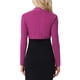 thumbnail image 3 of Inspire Chic Chaquetas Bolero para Mujeres de Manga Larga Abiertas de Frontal de Algodón Tejido Corto XL Magenta, 3 of 6