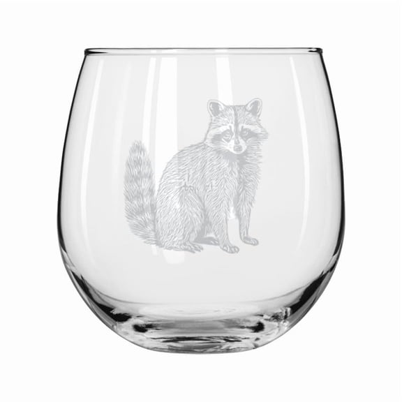 Wine Glass for Red or White Wine Gift Raccoon (16 oz Stemless)