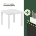 thumbnail image 4 of Furinno Classic Toolless Assembly Square Side Table Set of 2, White End Table with 1.8 Thick Tabletop, Night Stand, Bedside Table, for Living Room, Bedroom, Plain White, 4 of 5
