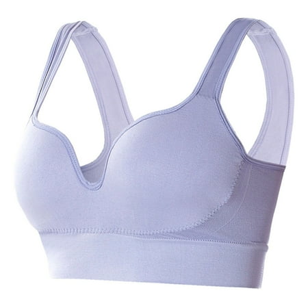 Instant Savings: Soorts Bra  Sujetador Sorts  Women s Large Size Push-Up Yoga Fitness Running Shockproof Sports Bra SOPATENOR Purple S