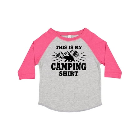

Inktastic This is My Camping Shirt with Bear and Moutains Gift Toddler Boy or Toddler Girl T-Shirt