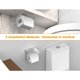 thumbnail image 4 of Portarrollos Adhesivo con Estante, Portarrollos Acrílico, Montaje en Pared con Autoadhesivo 3M Sin Taladrar, Portarrollos con Estante de Almacenamiento para Baño (Transparente) 1pcs Dontodent Kuyhfg Sin marca, 4 of 5