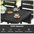 thumbnail image 3 of [Only 1 Table,Chairs not Included] Dycanpo 6-Person Outdoor Dining Table, Weather-Resistant Rectangle Patio Table, 60x32x30in, Black, 3 of 9