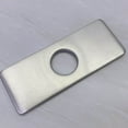 thumbnail image 6 of 6 Inch Faucet Deck Plate for Bathroom Sink 1 Hole or 3 Hole 4 Inch Centerset Basin, Brushed Nickel Escutcheon Faucet Plate, Stainless Steel Faucet Hole Cover,Silver, 6 of 8