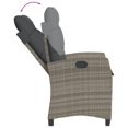 thumbnail image 5 of vidaXL 9 Piece Garden Dining Set with Cushions Grey Poly Rattan, 5 of 5